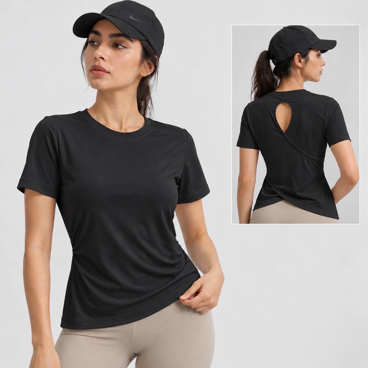 تیشرت ورزشی زنانه پشت اشکی