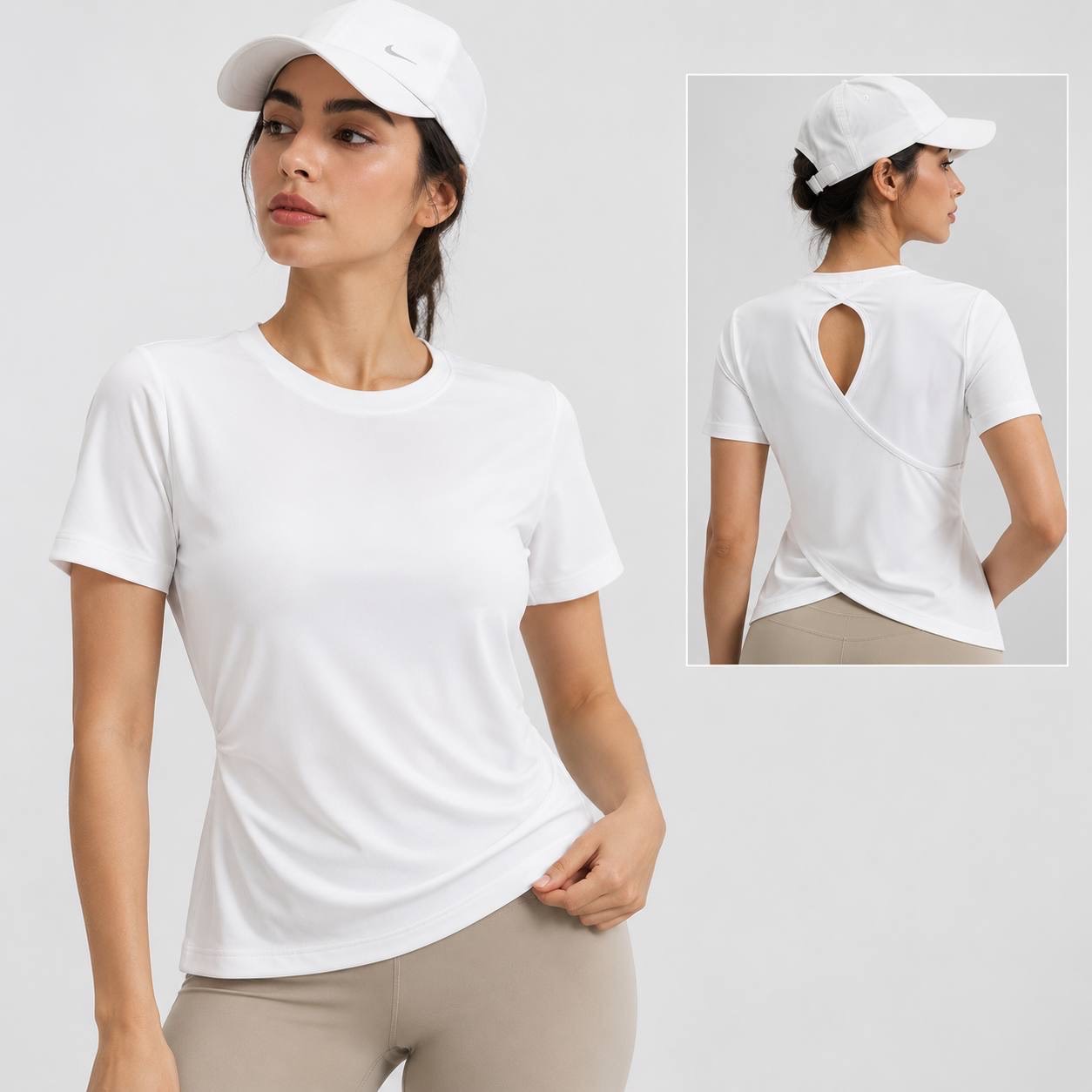 تیشرت ورزشی زنانه پشت اشکی