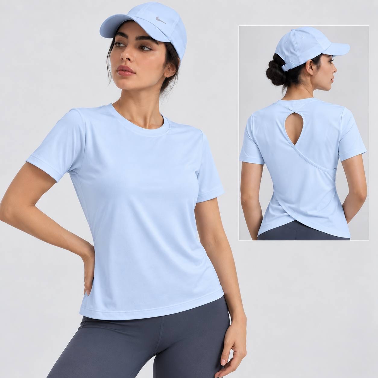 تیشرت ورزشی زنانه پشت اشکی