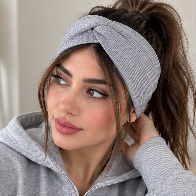 هدبند گره ای طوسی