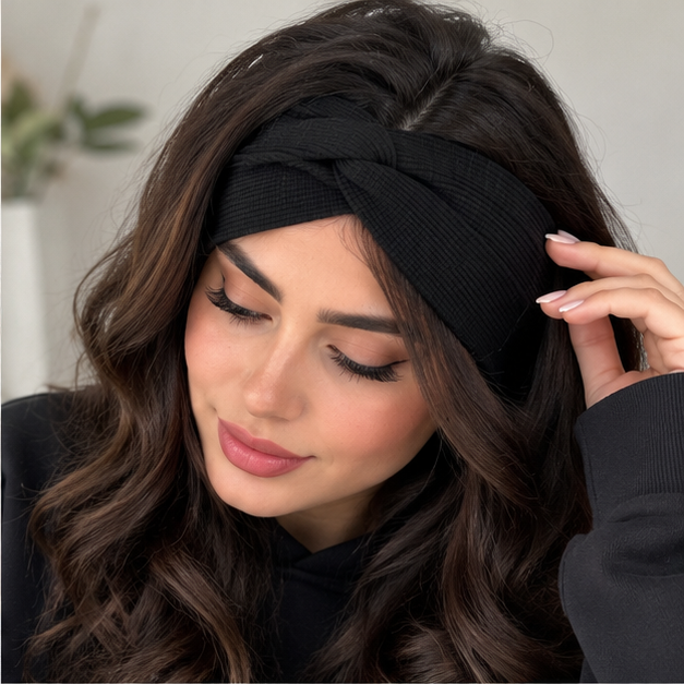 هدبند گره ای مشکی